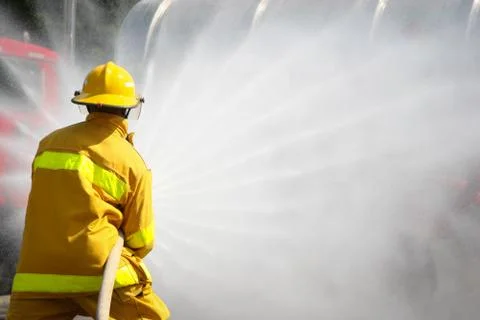 Firefighter Working Stock Photos