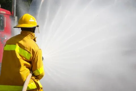 Firefighter Working Stock Photos
