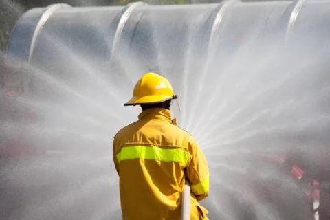 Firefighter Working Stock Photos