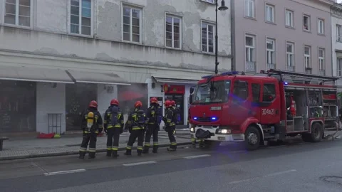 Firefighters at action Stock Footage 151926657