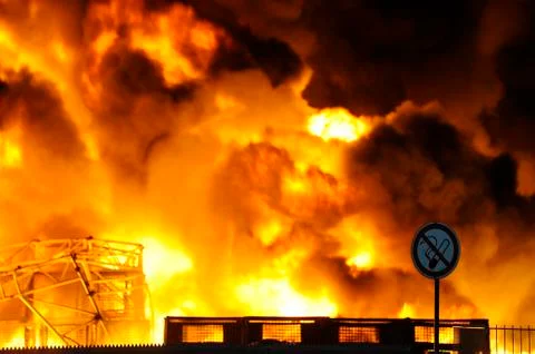 Firefighters in action Stock Photos