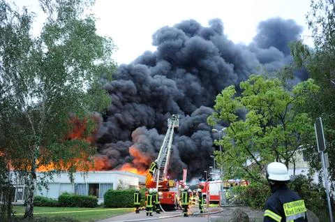 Firefighters in action Stock Photos
