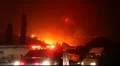Firefighters and tankers against ferocious fire HD Footage