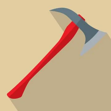 Firefighters Axe with red handle イラスト素材