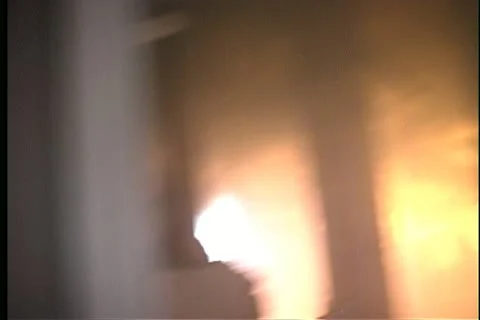 Firefighters dangerous escape Video stock 10895040