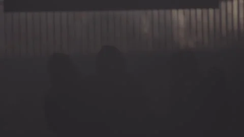Firefighters During A Rescue Operation In A Dark Tunnel Filled With Smoke Stock Footage 266406114