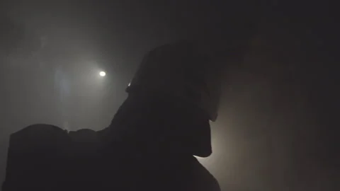 Firefighters During A Rescue Operation In A Dark Tunnel Filled With Smoke Stock Footage 266407080