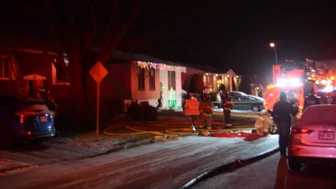 Firefighters intervention Stock Footage 101310605