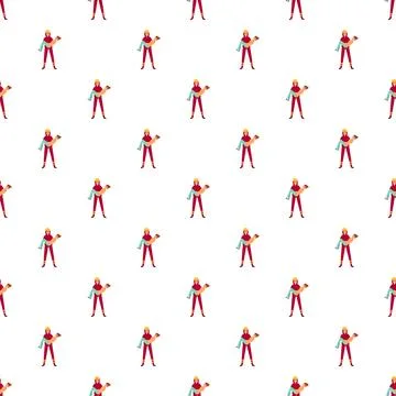 Firefighters rescuing child seamless pattern background Stock Illustration