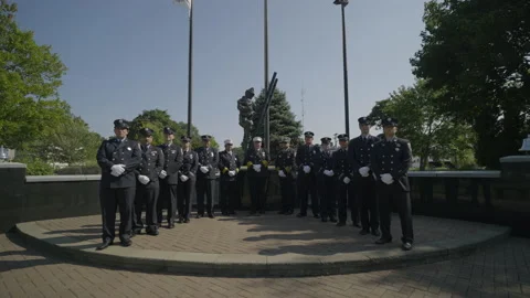 Firefighters saluting Stock Footage 201511101