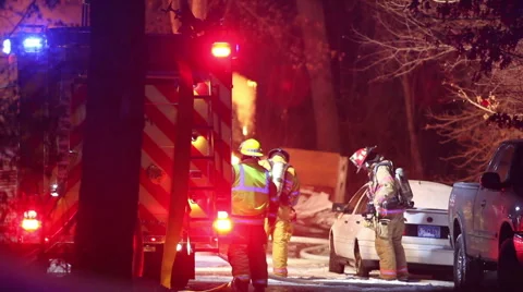 Firefighters On Scene Video stock 45653873