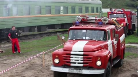 Firefighters truck Stock Footage 41858580