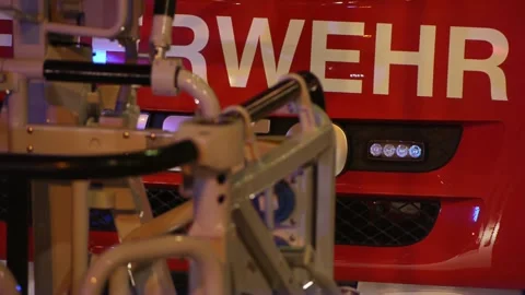 Firefighters Utilizing Ladder Basket in Action Stock Footage 331620785