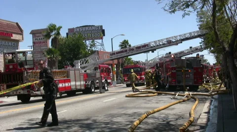 Firefighters at Work Video stock 5186365