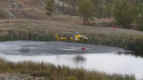 Firefighting helicopter. Stock Footage 255674618