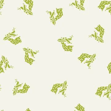 Firefighting plane wildfire disaster glyph seamless pattern Stock Illustration