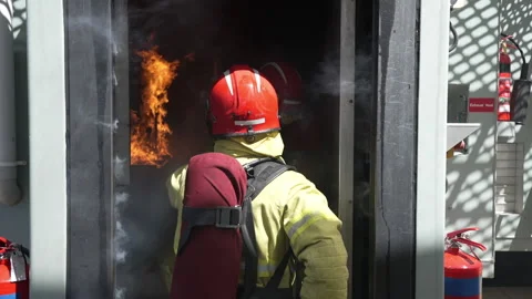 FIREFIGHTING TRAINING Stock Footage 223972801