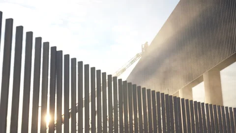 Firefighting, view through the fence Stock Footage 266412167