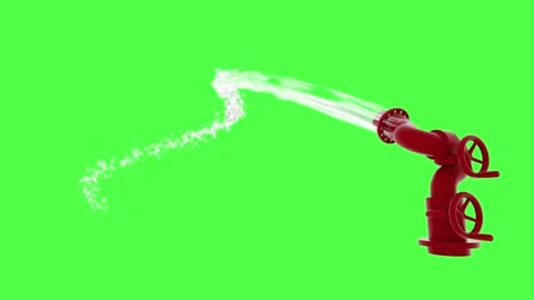 Firefighting Water Cannon Under Pressure Spraying Long Foam Stream 库存影片 336516619