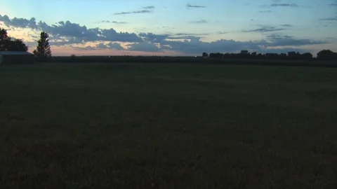 Fireflies in field Stock Footage 123794865