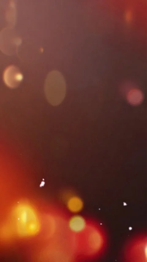 Fireflies Orange Bokeh Light Leak Vertical Overlay Stock Footage 330942029