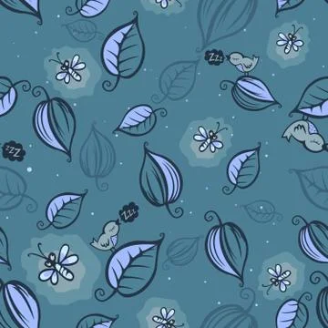 Fireflies pattern Stock Illustration
