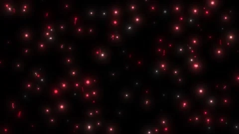 Fireflies warm pink particles slow flying abstract elements on the air black Видео 250272419