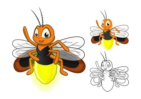 Firefly Cartoon Character Stock-Illustration