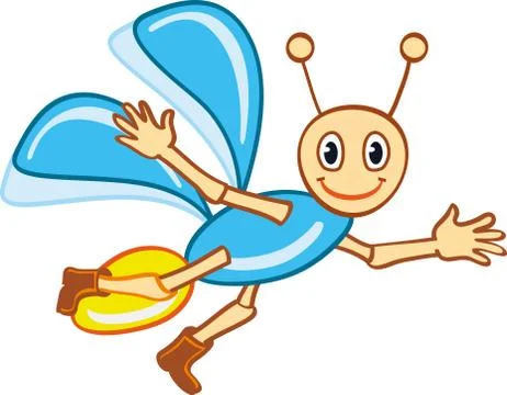 Firefly in flight Stock Illustration