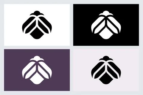 Firefly Minimalist Logo Vector Icon Set Stock Illustration