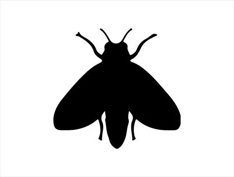Firefly silhouette vector art white background Stock Illustration