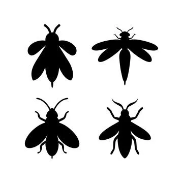 Firefly silhouettes Stock Illustration