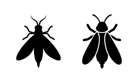 Firefly silhouettes Stock Illustration