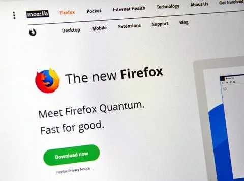 Firefox Quantum web page. Фото