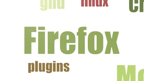 Firefox Tagcloud Animated Isolated Stock Footage 107211945