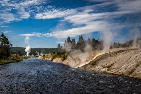 Firehole River Yellowstone Stock Photos