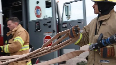 Fireman of 56th Civil Engineering Squadr... | Stock Video | Pond5