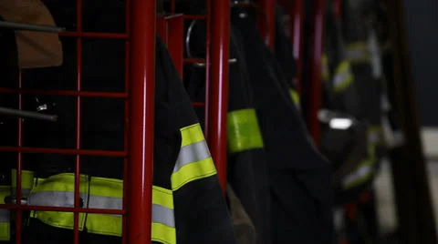 Fireman Coat Stock Footage 33749684
