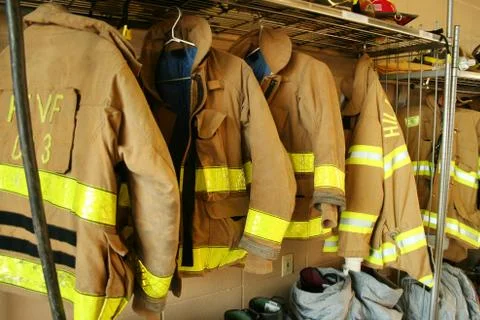 Fireman coats Stock Photos
