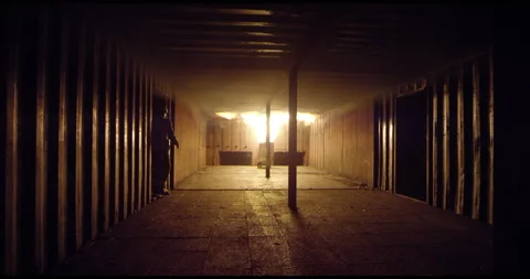 Fireman Containing Fire To One Room Stock Footage 143552390
