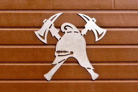 Fireman emblem Stock Photos