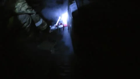 A fireman extinguishes a burning Stock Footage 273203936