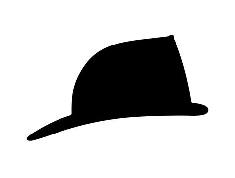 Fireman hat silhouette vector art white background Stock Illustration