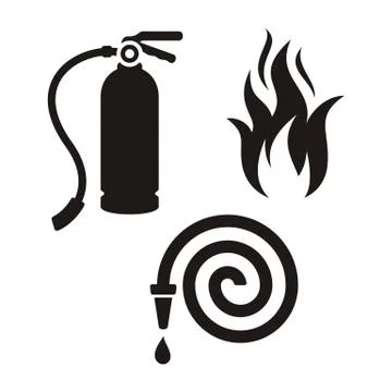 Fireman icons Illustration
