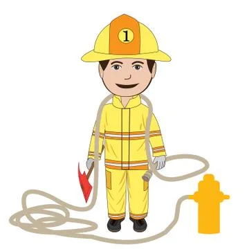Fireman Stock Illustration