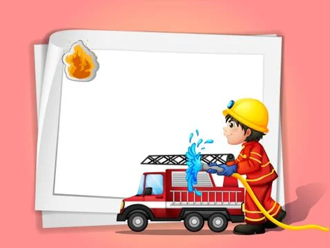 A fireman Stock Illustration