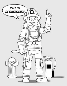 FIREMAN Stock Illustration