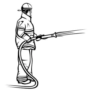 Fireman Stock Illustration