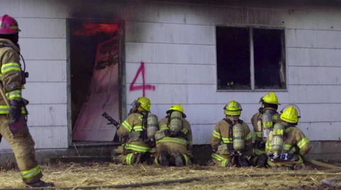 Fireman overseas trainees Video stock 60982932