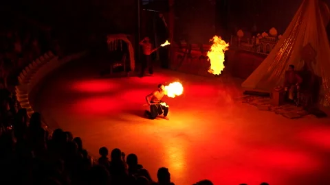 Fireman on red scene Stock Footage 230083069